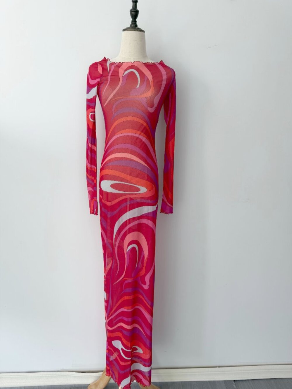 Pucci Tulle Marmo Print Maxi Dress - Picture 5 of 12
